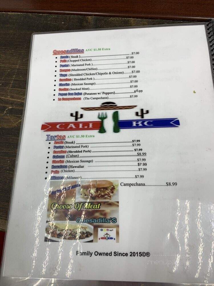 Cali KC - Independence, MO menu_pic