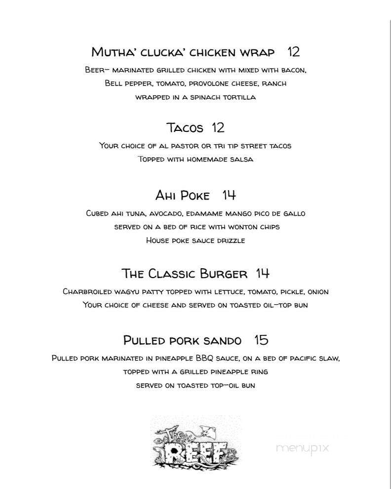 Reef Bar & Grill - Santa Cruz, CA menu_pic