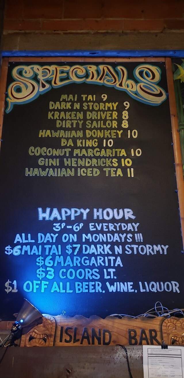 Reef Bar & Grill - Santa Cruz, CA menu_pic