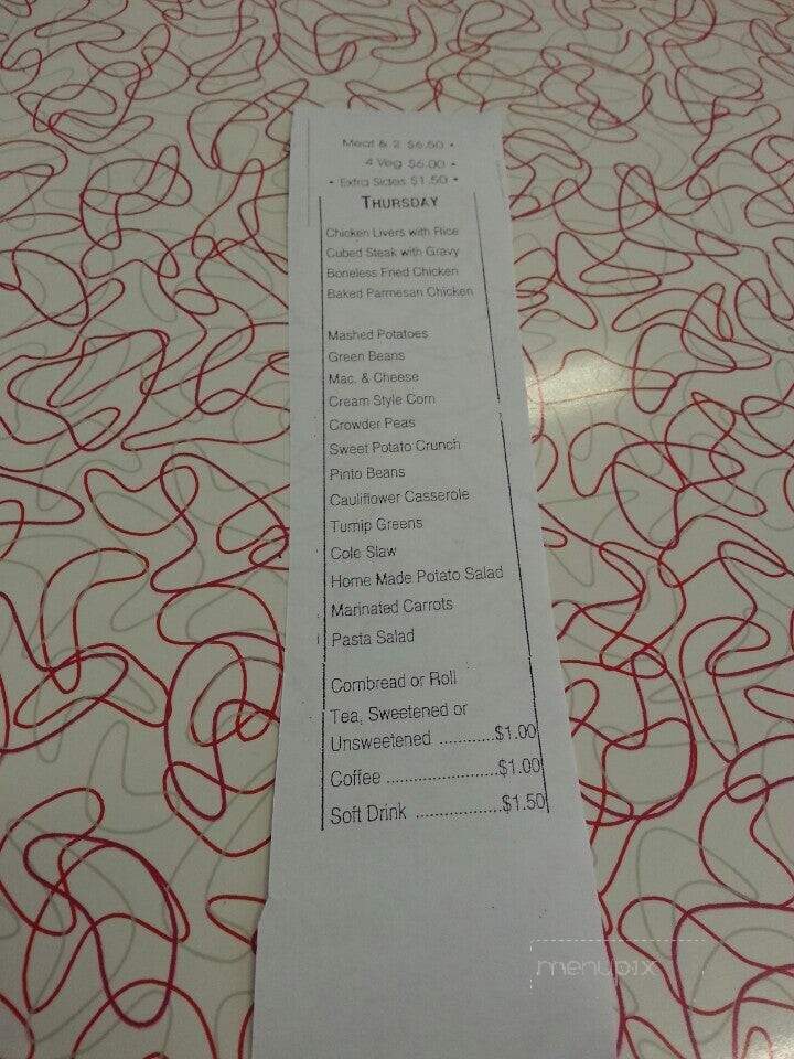 Barbara and Jimi's Diner - Calhoun, GA menu_pic