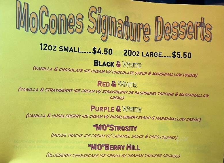 MoCcones - Laurel, MT menu_pic