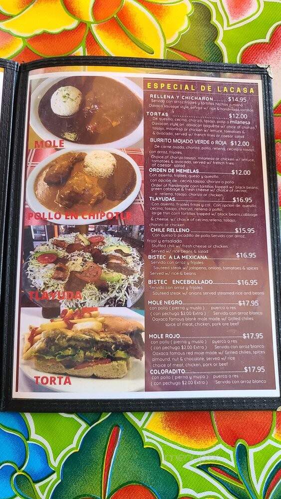 Lindo Oaxaca - Los Angeles, CA menu_pic