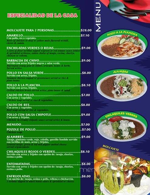 Lindo Oaxaca - Los Angeles, CA menu_pic