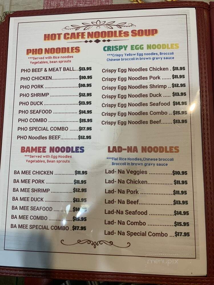 Hot Cafe I - Atlanta, GA menu_pic