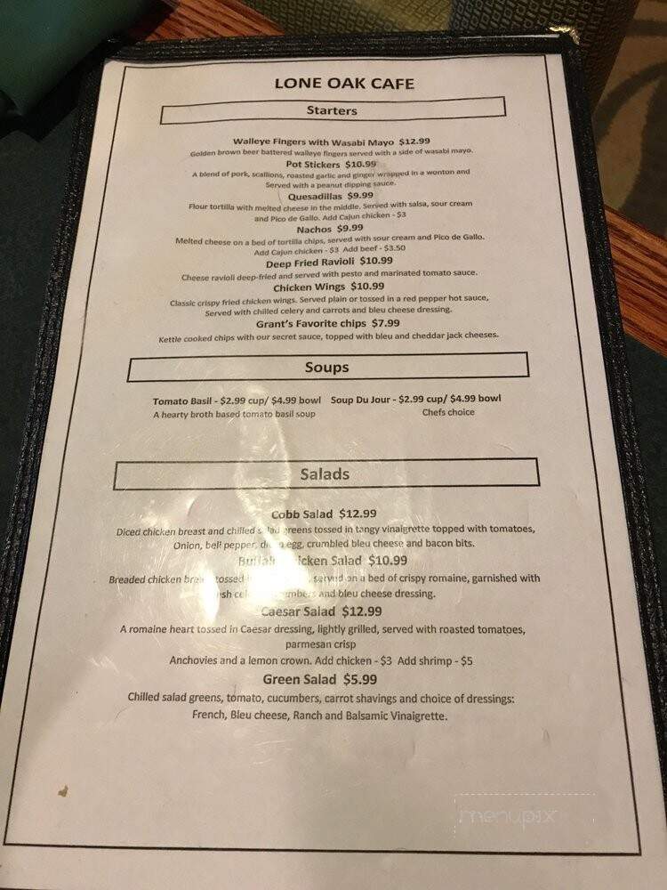 Lone Oak Cafe - Eagan, MN menu_pic