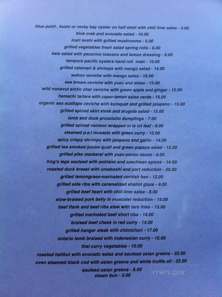 Foxley Bistro And Bar - Toronto, ON menu_pic