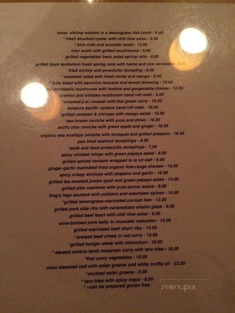 Foxley Bistro And Bar - Toronto, ON menu_pic