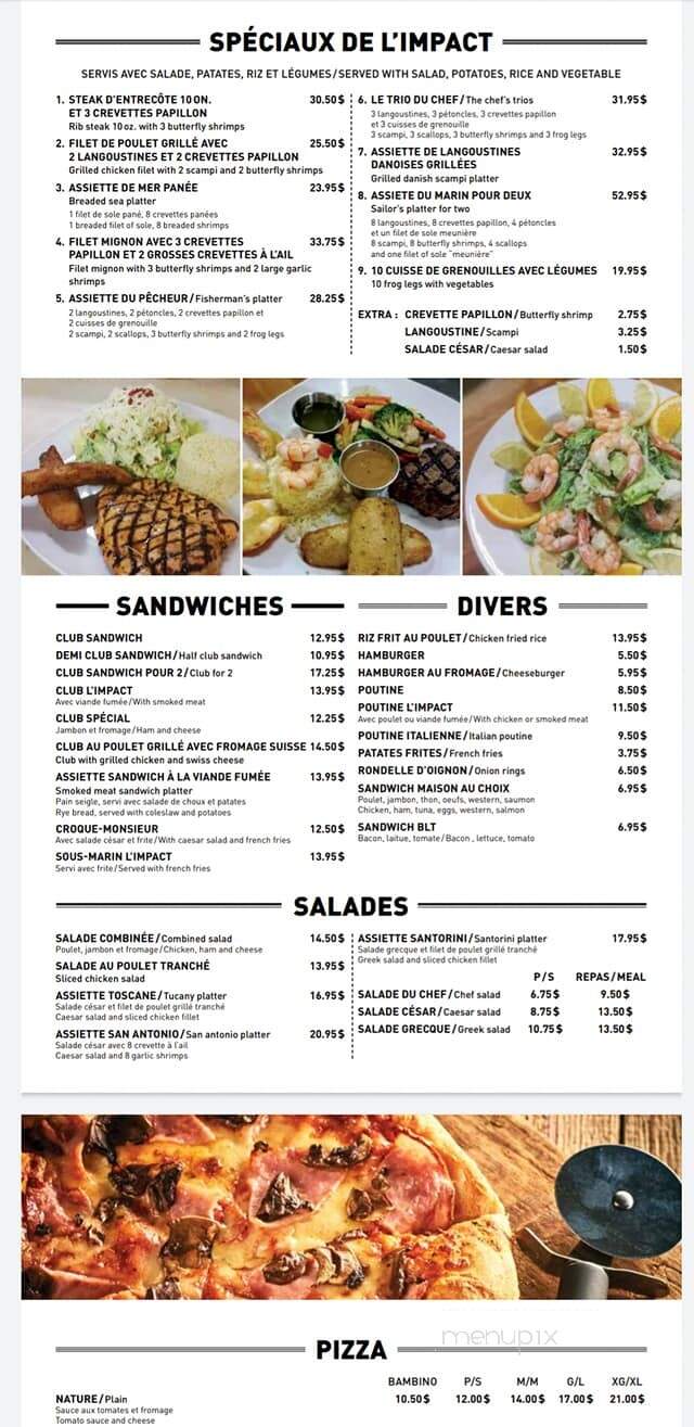 Restaurant Limpact - Saint-Hubert, QC menu_pic