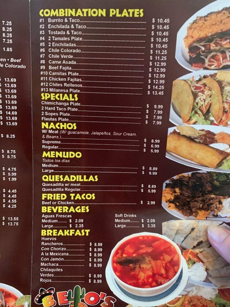 Beto's Restaurant - Linden, CA menu_pic