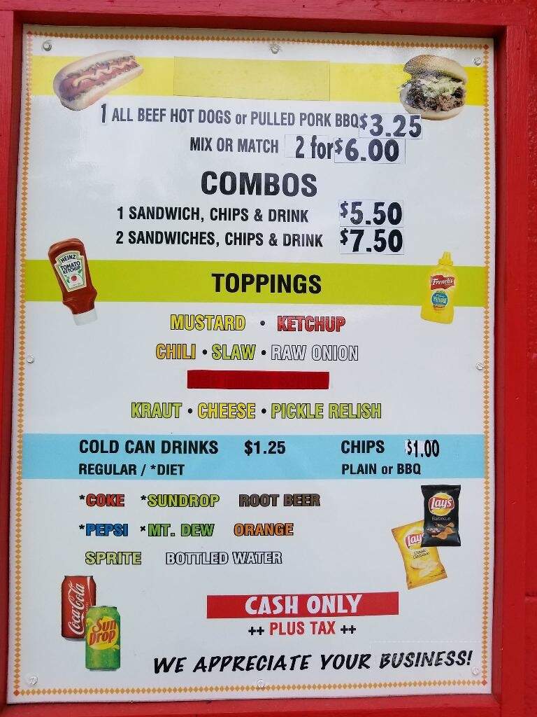 Good Boy Hot Dogs - Delco, NC menu_pic