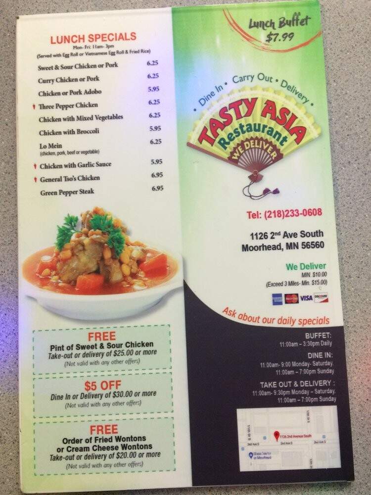 Tasty Asia - Moorhead, MN menu_pic