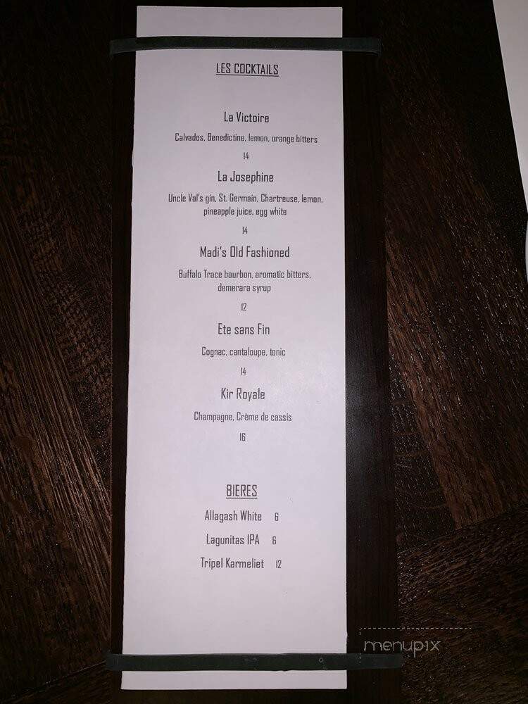 Chez Benoit Bistro - Highland Park, IL menu_pic