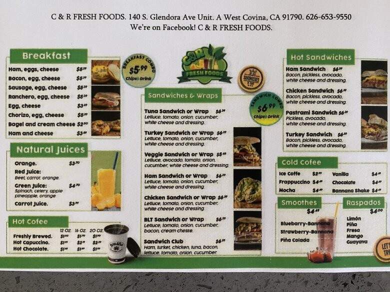 C & R Fresh Foods - West Covina, CA menu_pic