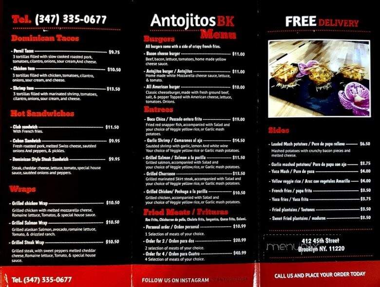 Antojitos BK - Brooklyn, NY menu_pic