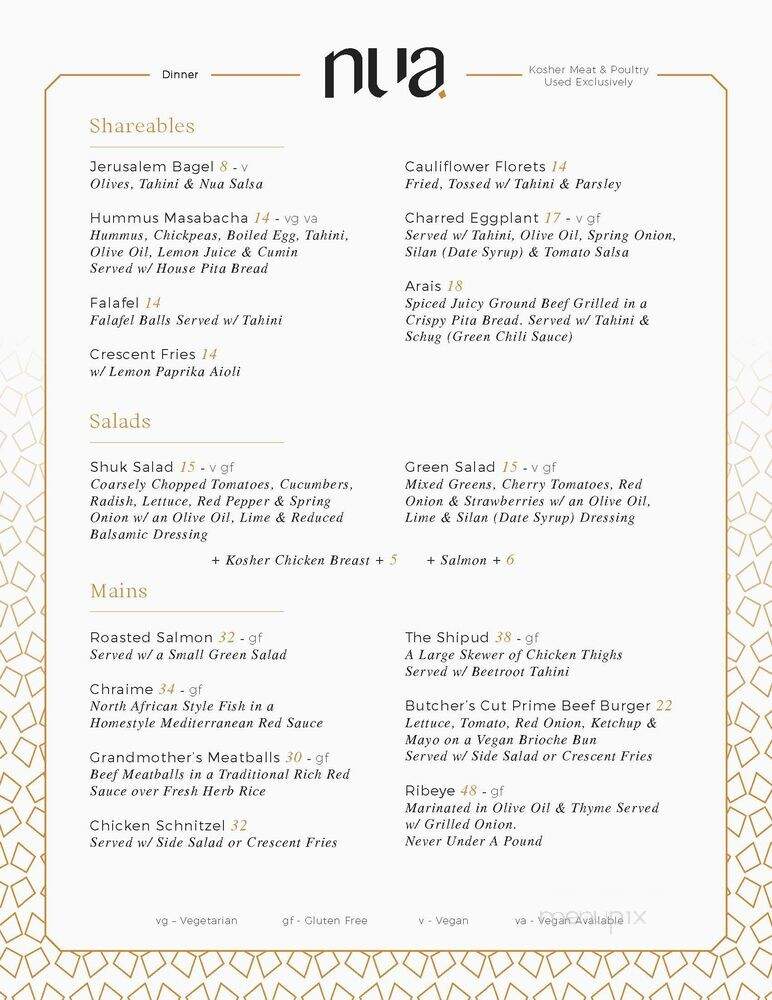 Nua - Beverly Hills, CA menu_pic