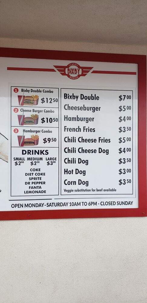 Bixby Classic Burger - Long Beach, CA menu_pic