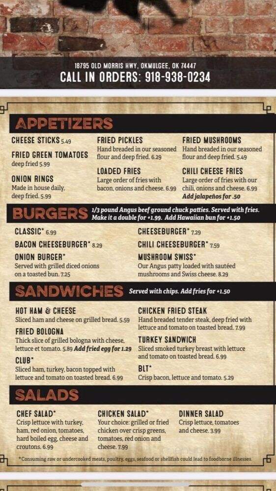 Eagles Corner - Okmulgee, OK menu_pic