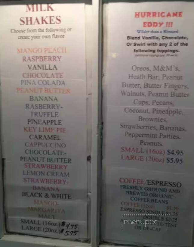 Uncle Eddy's - Buxton, NC menu_pic
