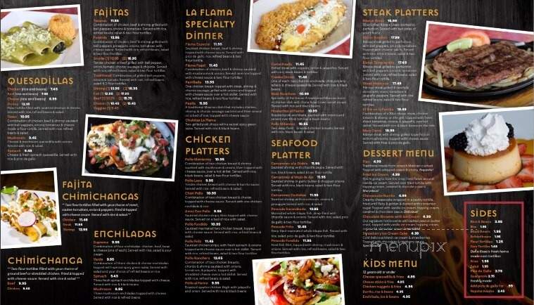 Lafllama Mexican Restaurant - Snow Hill, NC menu_pic
