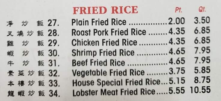 China House - Beaver Falls, PA menu_pic