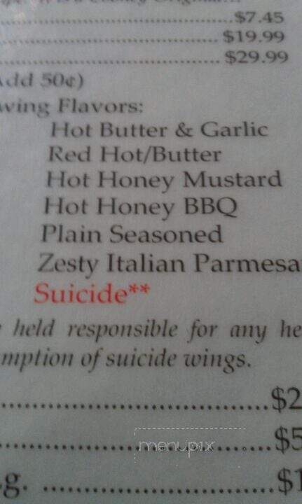 Cooney's Tavern - Morrisdale, PA menu_pic