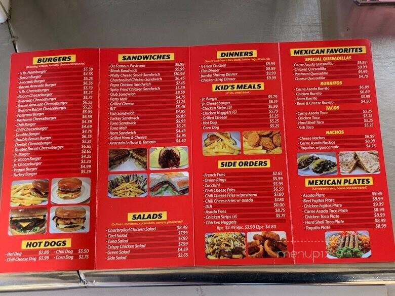 Golden Ox Burgers - Montebello, CA menu_pic