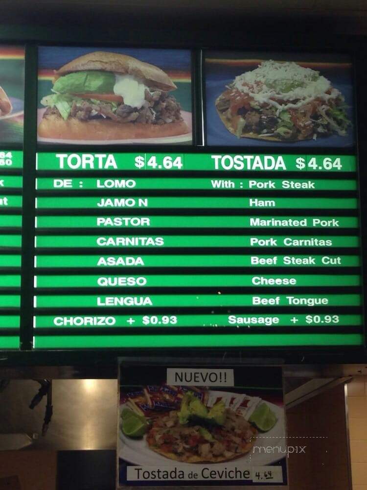 Taqueria Tapatia - Santa Ana, CA menu_pic