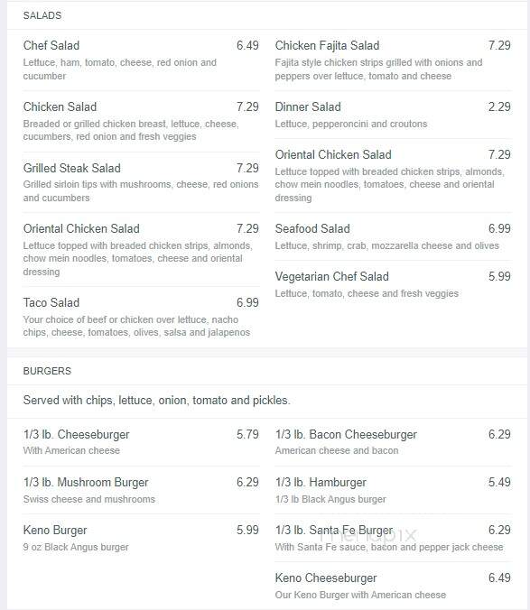 Plattsmouth Keno - Plattsmouth, NE menu_pic