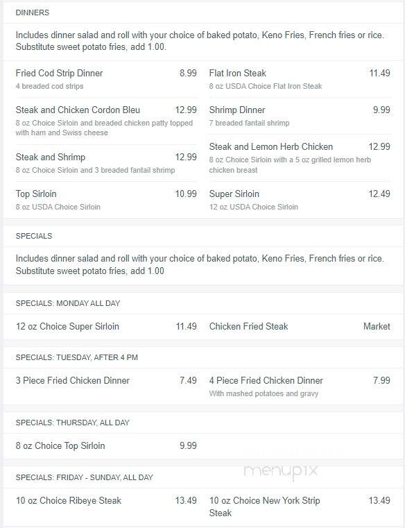 Plattsmouth Keno - Plattsmouth, NE menu_pic