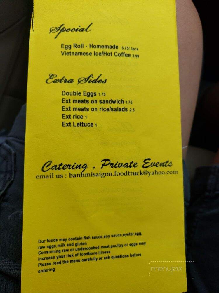 Banh Mi Saigon - Vancouver, WA menu_pic