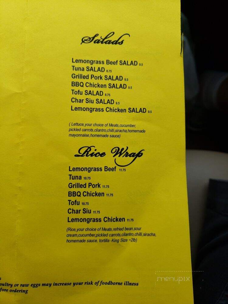 Banh Mi Saigon - Vancouver, WA menu_pic