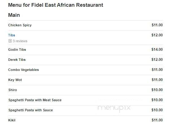 Fidel East African Restaurant - Aurora, CO