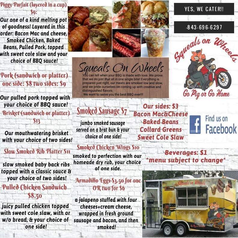 Squeal's On Wheels - Summerville, SC menu_pic