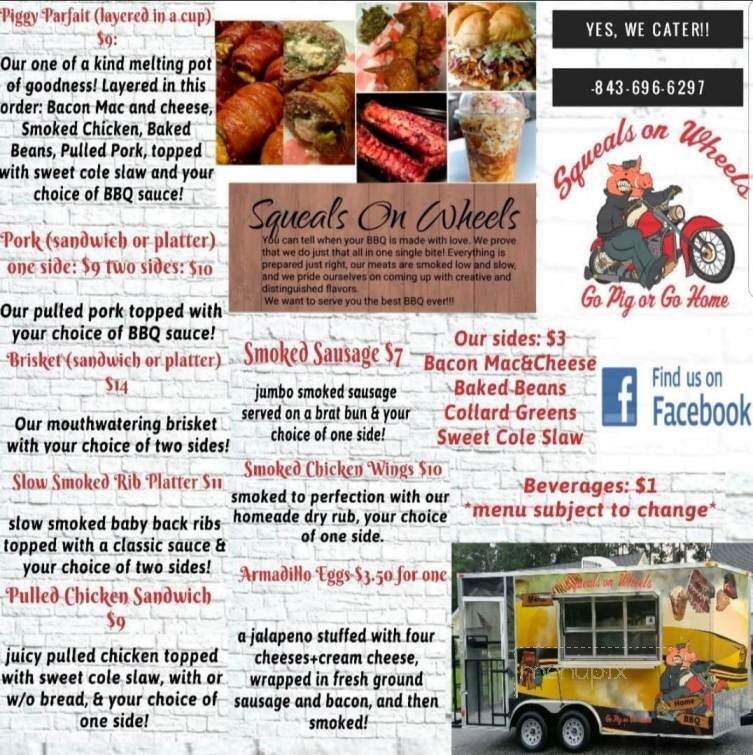 Squeal's On Wheels - Summerville, SC menu_pic