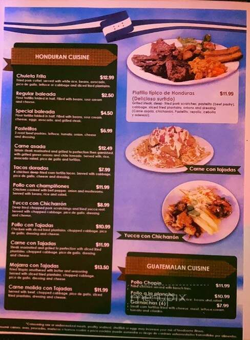 Coco Bongo - Greensboro, NC menu_pic