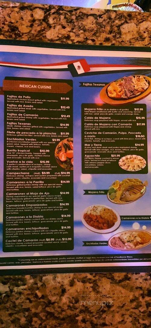Coco Bongo - Greensboro, NC menu_pic