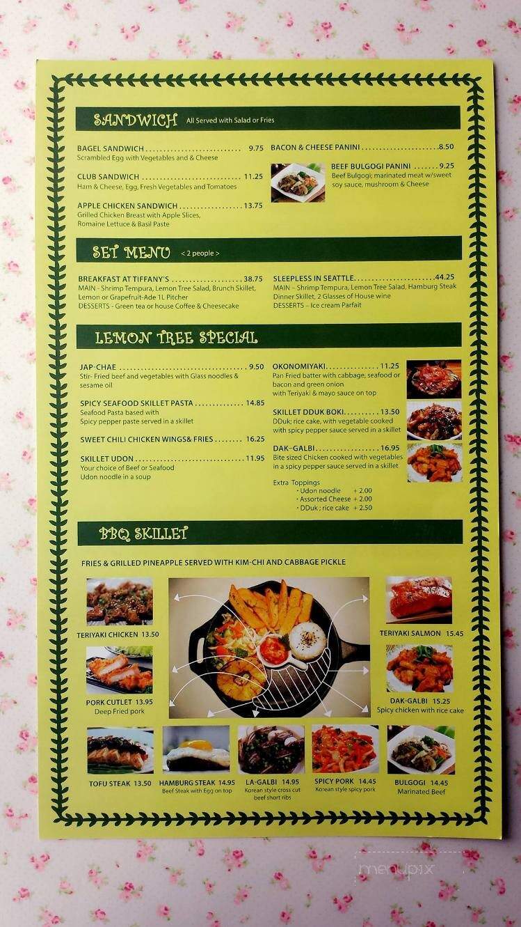 Cafe LemonTree - Winnipeg, MB menu_pic
