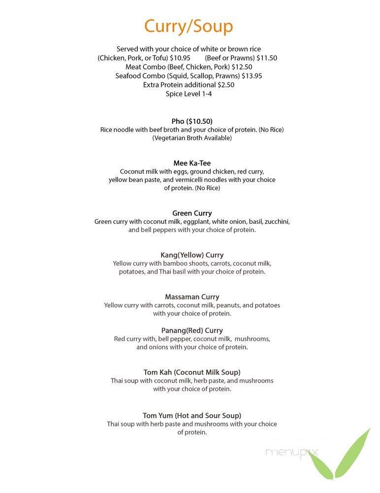 Craving Thai - Renton, WA menu_pic