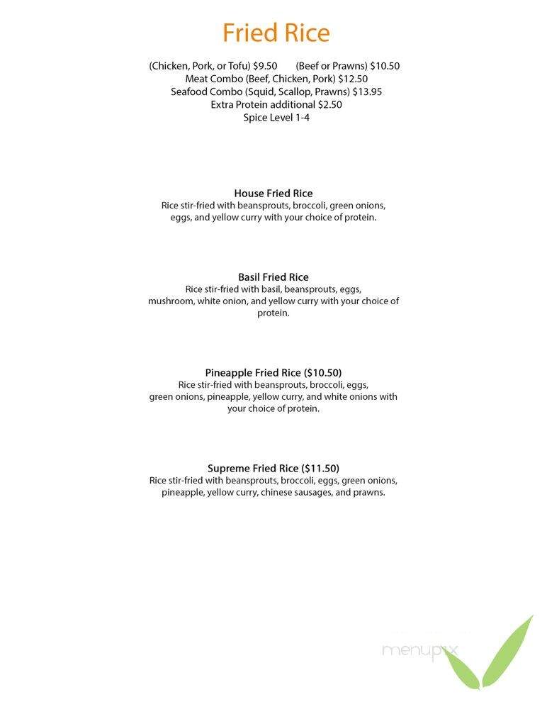 Craving Thai - Renton, WA menu_pic