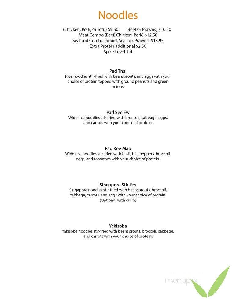 Craving Thai - Renton, WA menu_pic