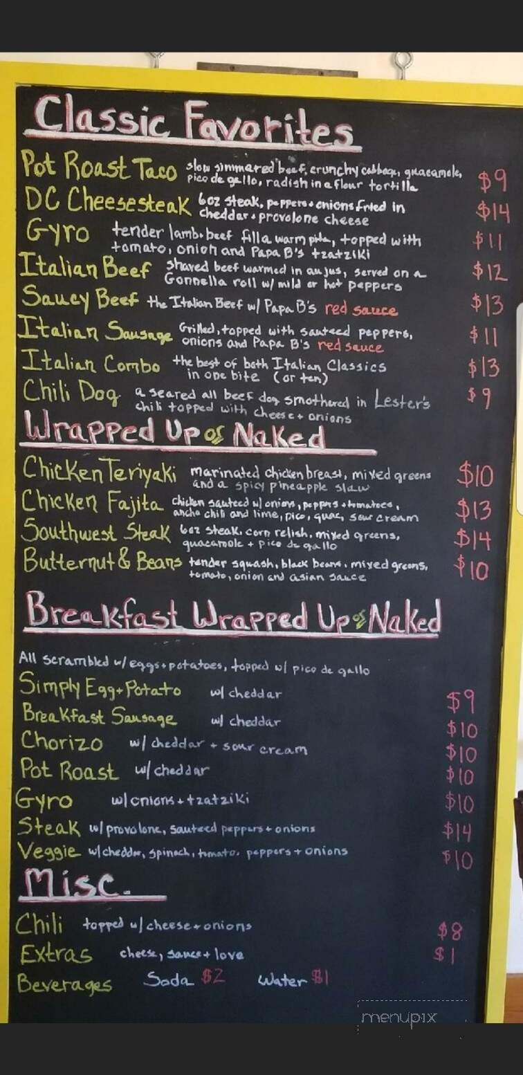 Papa B's Food Truck - Sturgeon Bay, WI menu_pic