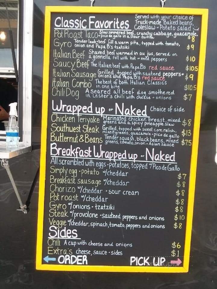 Papa B's Food Truck - Sturgeon Bay, WI menu_pic
