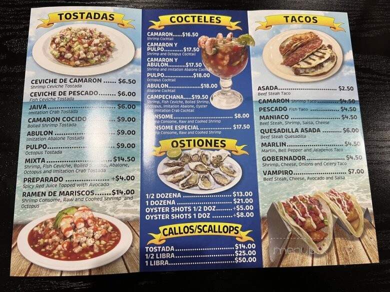 Mariscos Zamudio - Covina, CA menu_pic