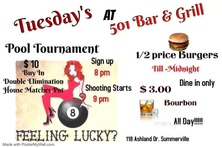 501 Bar and Grill - Summerville, SC