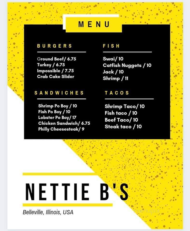 Nettie B's - Belleville, IL menu_pic