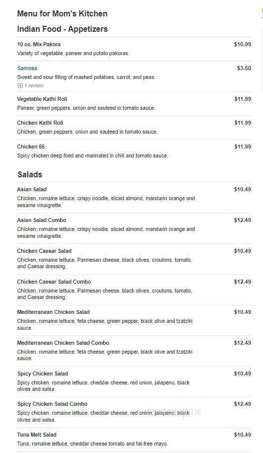 Mom's Kitchen - Traverse City, MI menu_pic
