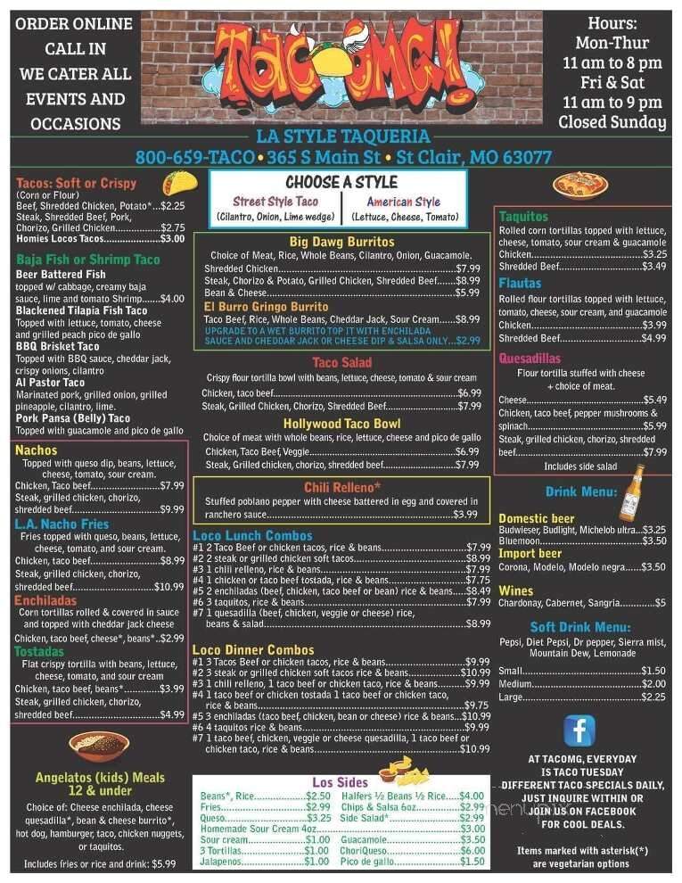 TacOMG - Saint Clair, MO menu_pic