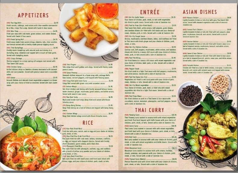 Thai's Joy - Greeneville, TN menu_pic