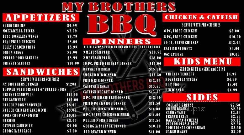 My Brothers BBQ - Port St Lucie, FL menu_pic