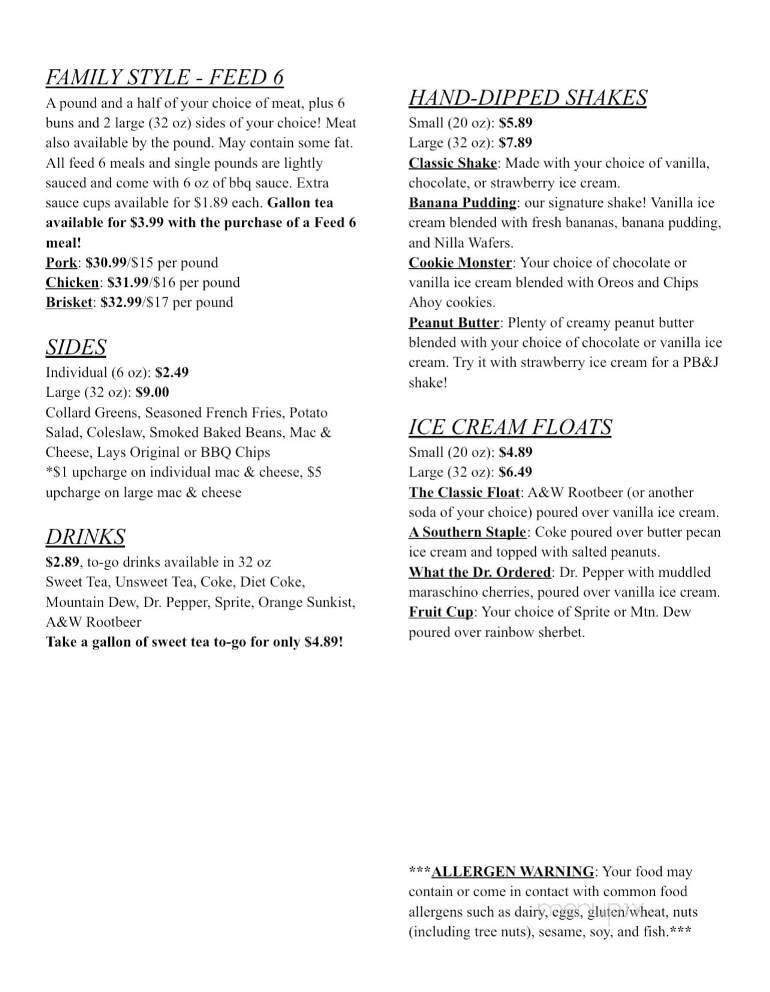 Rollin Smoke BBQ - Johnson City, TN menu_pic